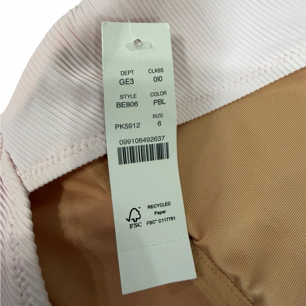 J. Crew Active Ribbed Long Sleeve One-Piece Swimsuit Rash Guard Pink NWT Size 6 - Picture 11 of 11